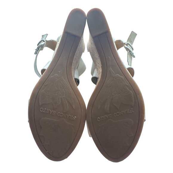 Franco Sarto White Wedges SITAR Leather Strap
Sandals Cork Heel Ankle Strap 10 - Picture 9 of 10